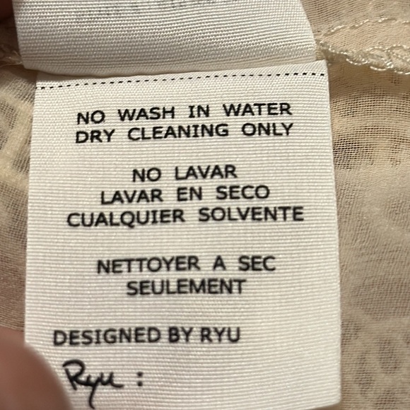 Anthropologie Ryu Cream Lace and Crochet Overlay Tunic NWT Large RT5758-S14 - Picture 13 of 13